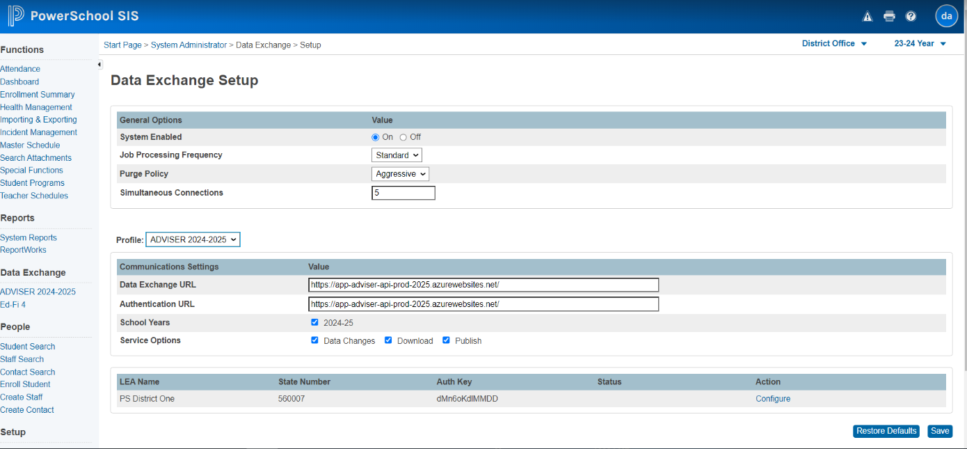 2024-2025 ADVISER profile setup